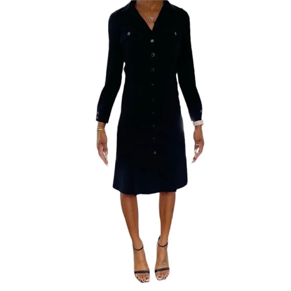 Oscar De La Renta Vintage Pleated Shirtdress